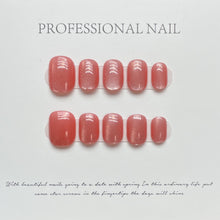 Load image into Gallery viewer, 10 Pcs Short Round Spring Macaron Cat Eye Press On Nails 9 Colors Options